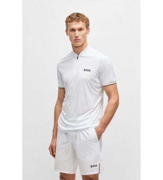 BOSS para hombre. 50539093 Camiseta Pariq Ripstop blanco (XS), Deportivo, Multideporte, Poliéster, Manga corta