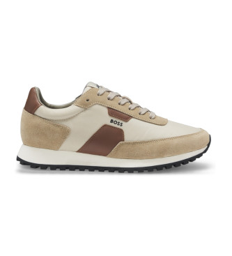 BOSS para hombre. 50548723 Zapatillas Parkour beige (43), Plano, Cordones, Casual