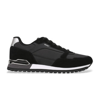 BOSS para hombre. 50523221 Zapatillas de Piel Parkour negro (42), Plano, Cordones, Casual