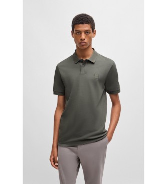 BOSS för män. 50507803 Slim Fit polotröja i bomullsstretch grön (L), Casual, Kort ärm