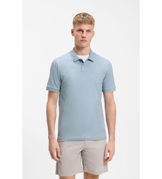 BOSS para hombre. 50507803 Polo Slim Fit azul (M), Casual, Algodón, Manga corta