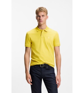 BOSS para hombre. 50507803 Polo Slim Fit amarillo (XXL), Casual, Algodón, Manga corta