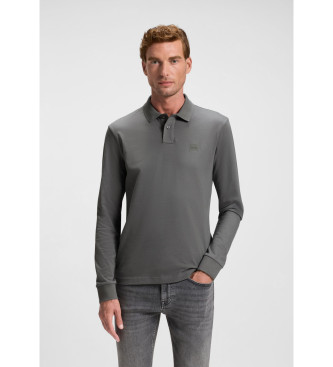 BOSS para hombre. 50507704 Polo Passerby gris (XL), Casual, Algodón, Manga larga