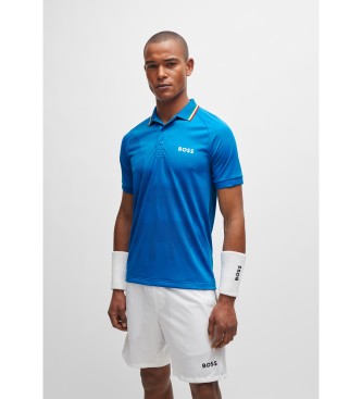 BOSS para hombre. 50513181 Polo Patteo azul (S), Casual, Manga corta, Poliéster Reciclado, Sostenible