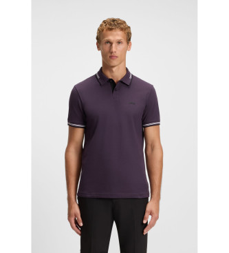 BOSS para hombre. 50506193 Polo Paul morado (XL), Casual, Lila, Algodón, Manga corta