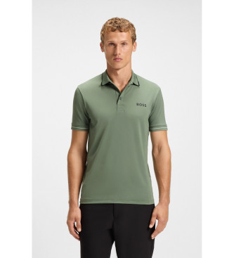 BOSS para hombre. 50506203 Polo Paul Pro verde (XXL), Casual, Algodón, Manga corta