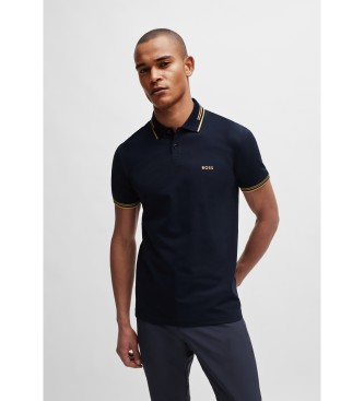 BOSS para hombre. 50506193 Polo Paul marino (3XL), Casual, Algodón, Manga corta