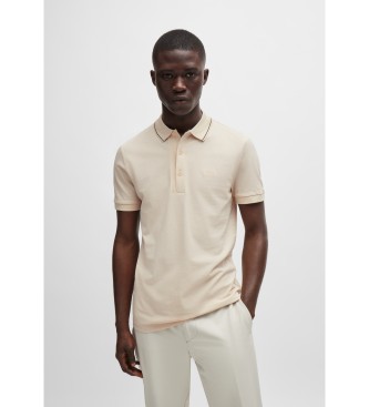 BOSS para hombre. 50506195 Polo Paule beige (L), Casual, Algodón, Manga corta