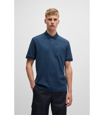 BOSS för män. 50520109 Interlock polotröja marinblå (3XL), Casual, Bomull, Kort ärm, Marino