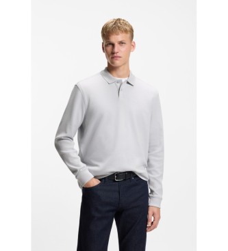 BOSS para hombre. 50520710 Polo Estructura de rejilla gris (XXL), Casual, Algodón, Manga corta