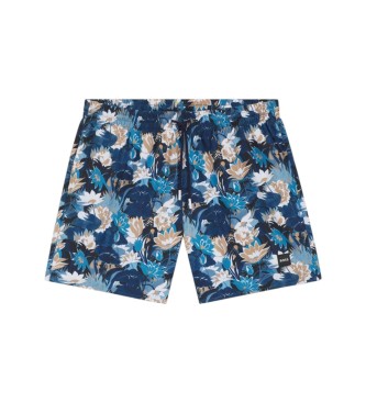 BOSS para hombre. 50508844 Bañador Estampado Integral azul (L), Beachwear, Poliéster