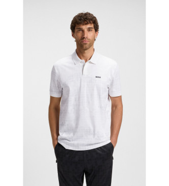 BOSS para hombre. 50548325 Polo Clash blanco (XXL), Casual, Algodón, Manga corta