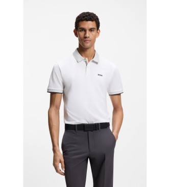 BOSS para hombre. 50554583 Polo Paddy blanco (3XL), Casual, Deportivo, Algodón, Manga corta