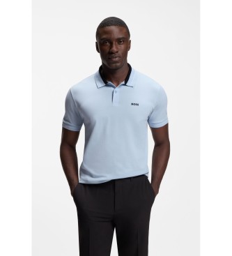 BOSS para hombre. 50559369 Polo Member azul (XL), Casual, Algodón, Manga corta
