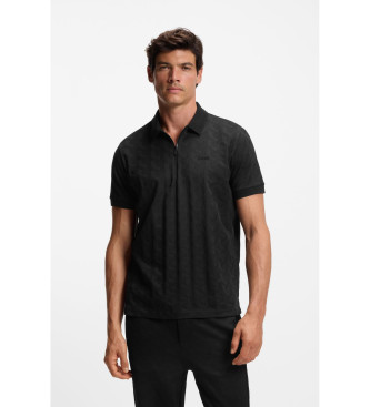 BOSS para hombre. 50548653 Polo Mirror QZ negro (XXL), Casual, Algodón, Manga corta