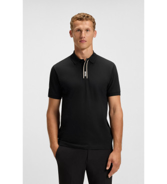 BOSS para hombre. 50549362 Polo Paddy Goc negro (4XL), Casual, Algodón, Manga corta