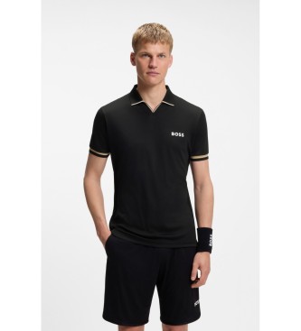 BOSS para hombre. 50559200 Polo Active slim fit negro (3XL), Casual, Deportivo, Multideporte, Poliéster, Manga corta