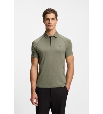BOSS para hombre. 50554647 Polo Activo Slim Fit verde (S), Casual, Manga corta, Lyocell