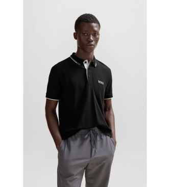 Polo Paddy Pro negro (L), Casual, Algodón, Manga corta, BOSS outlet 2024.