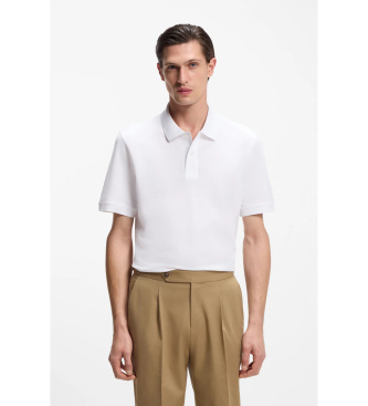 BOSSvoor mannen. 50553564 Pallas poloshirt wit (L), Casual, Katoen, Korte mouwen
