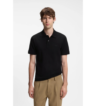 BOSSvoor mannen. 50553564 Pallas poloshirt zwart (L), Casual, Katoen, Korte mouwen