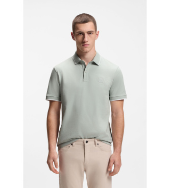 BOSS para hombre. 50507699 Polo Passertip verde (L), Casual, Algodón, Manga corta
