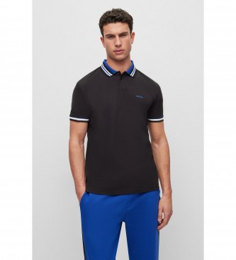 BOSS para hombre. 50494327 Polo Paule negro (M), Casual, Algodón, Manga corta