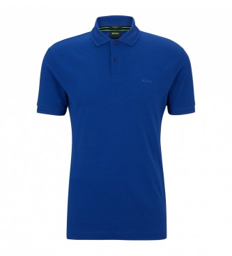 BOSS para hombre. 50494359 Polo Pio azul (M), Casual, Algodón, Manga corta