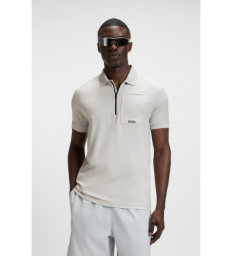 BOSS para hombre. 50544002 Polo Urban Tech gris (XXL), Casual, Deportivo, Algodón, Tenis/Padel, Manga corta