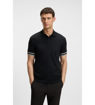 BOSS para hombre. 50544448 Polo Zone negro (XL), Casual, Algodón, Manga corta