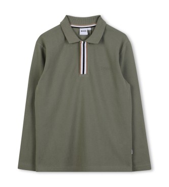 BOSS unisex para niños. J52333 Polo Elegant verde (10años= 138cm), Casual, Algodón, Manga larga, moda infantil