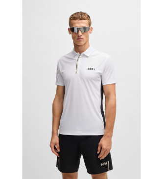 BOSS para hombre. 50538123 Polo Paddytech Pro blanco (M), Deportivo, Tenis/Padel, Multideporte, Poliéster, Manga corta