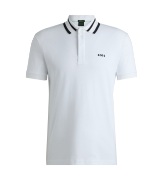 BOSS para hombre. 50525172 Polo Paule blanco (XXL), Casual, Algodón, Manga corta