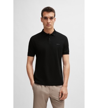 BOSS para hombre. 50507583 Polo Pio negro (S), Casual, Algodón, Manga corta