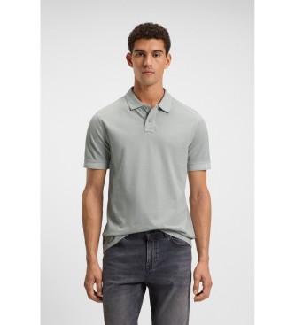 BOSS för män. 50507813 Pikétröja med grå logotyp (M), Casual, Bomull, Kort ärm