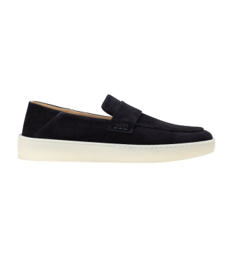 BOSS Mocasines de piel Randal Loaf marino