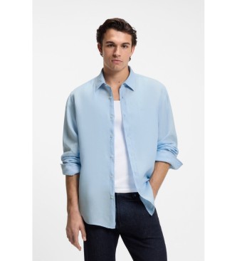 BOSS para hombre. 50567579 Camisa Relegant 6 azul (S), Casual, Algodón, Clásico, Manga larga