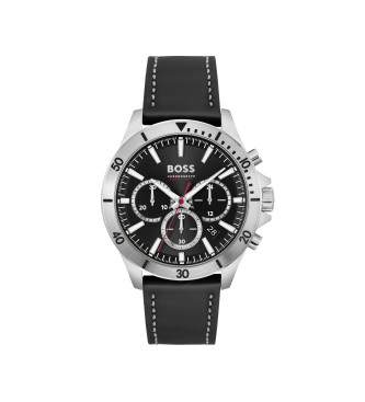 Reloj Analógico con correa de Piel Troper negro (OSFA), Casual, Brazalete, Acero Inoxidable