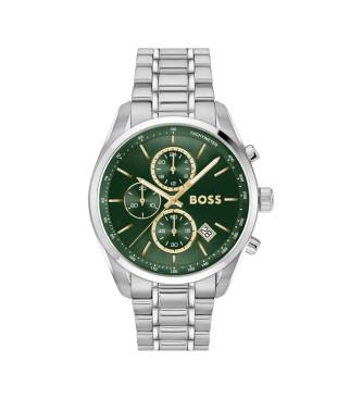 BOSS para hombre. 1514266 Reloj Analógico Grand Prix 44 verde (OSFA), Casual, Brazalete, Acero Inoxidable