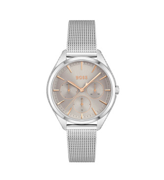 BOSS para mujer. 1502638 Reloj Analógico Saya gris (OSFA), Casual, Brazalete, Acero Inoxidable