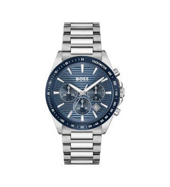 BOSS para hombre. 1514240 Reloj Analógico Strike Chrono azul (OSFA), Casual, Brazalete, Acero Inoxidable