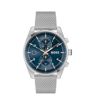 Reloj cronógrafo Skytraveller azul (OSFA), Casual, Brazalete, Acero Inoxidable