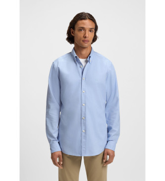 BOSS para hombre. 50519707 Camisa Rickert azul (XL), Casual, Algodón, Clásico, Manga larga