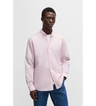 BOSS för män. 50519707 Regular Fit Oxfordskjorta rosa (XXL), Bomull, Klassisk, Lång ärm