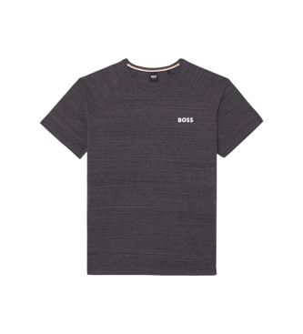 BOSS para hombre. 50522221 Camiseta jaspeado azul (XL), Casual, Manga corta, Lyocell