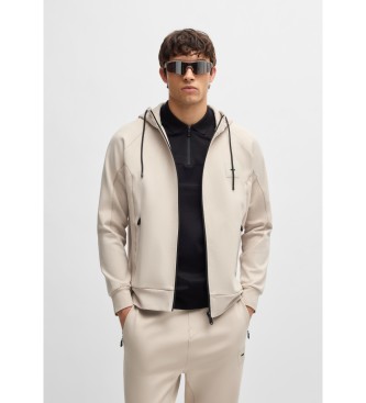 BOSS para hombre. 50537204 Sudadera Saggy Rib beige (S), Casual, Algodón, Manga larga