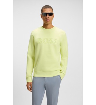 BOSS para hombre. 50506119 Sudadera Salbo verde (XS), Casual, Algodón