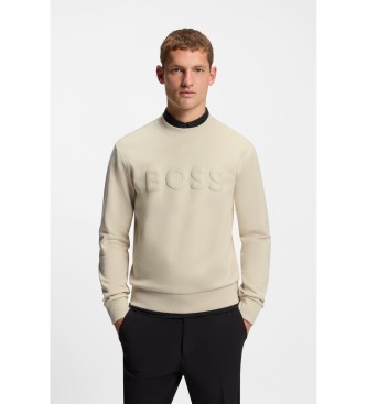BOSS para hombre. 50555516 Sudadera Salbo beige (XL), Casual, Algodón