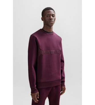 BOSS para hombre. 50504887 Sudadera Salbon granate (3XL), Casual, Deportivo, Algodón