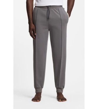 BOSS para hombre. 50557197 Pantalón de chándal de algodón con ribetes en contraste gris (XL), Casual